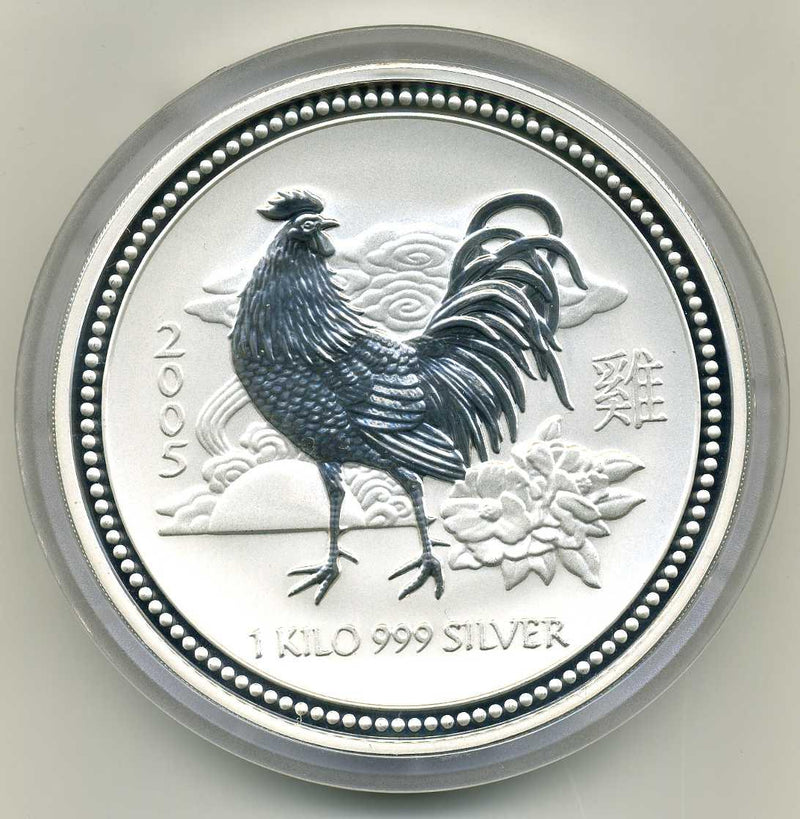 オーストラリア　１ｋｇ　鶏　３０ドル純銀貨　２００５年 - 野崎コイン