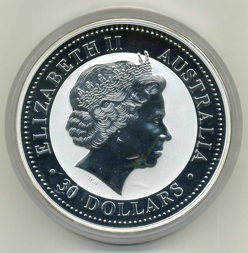 オーストラリア　１ｋｇ　馬　３０ドル純銀貨　２００２年 - 野崎コイン