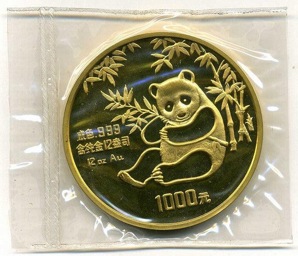 中国　１９８４年　パンダ金貨１０００元　１２オンス - 野崎コイン