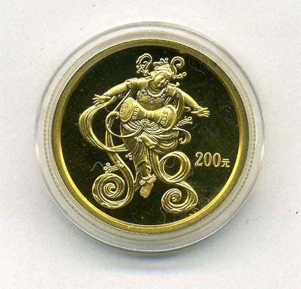 中国　２００１年　敦煌記念金幣　２００元 - 野崎コイン
