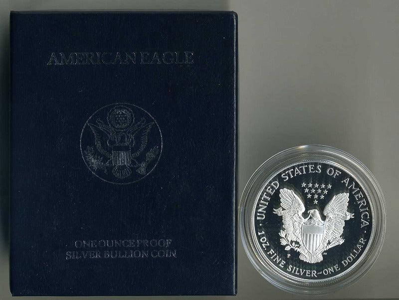 美国1美元证明银币老鹰1996P