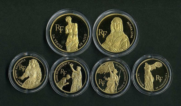 フランス 1993年ルーヴル美術館200周年記念金貨6種揃セット