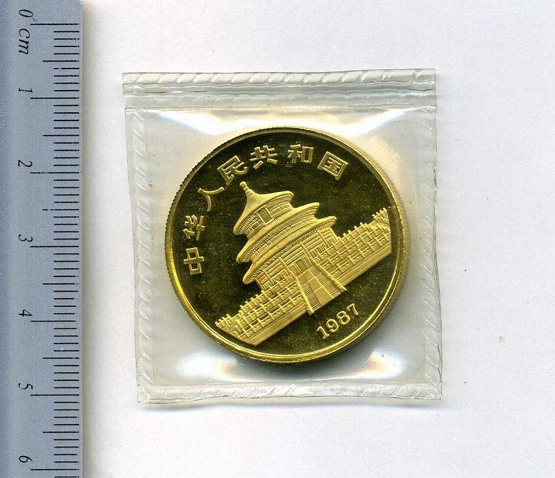 中国　パンダ金貨　100元　1オンス　1987年 - 野崎コイン