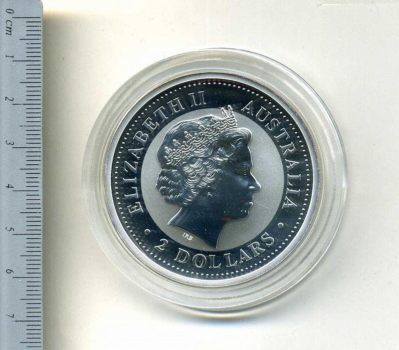 オーストラリア　2オンス銀貨　2001年　2ドル　蛇年 - 野崎コイン