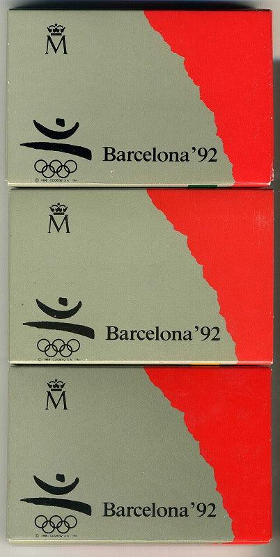スペイン　バルセロナオリンピック記念２０００ペセタ銀貨３種セット - 野崎コイン