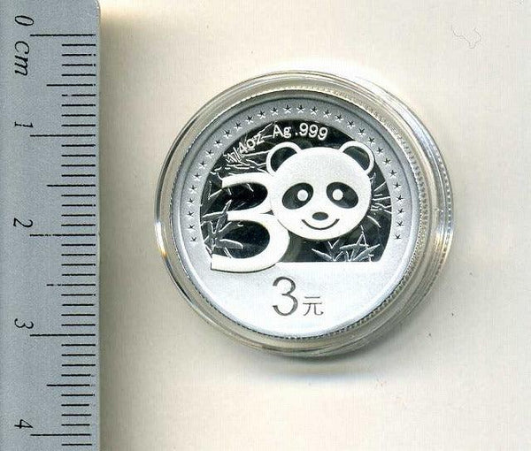 中国　中国パンダ金貨発行30周年記念　3元銀貨　2012年 - 野崎コイン