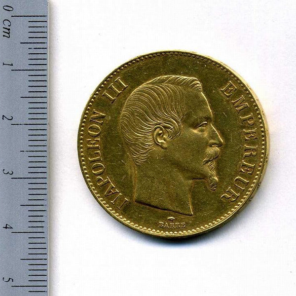 フランス ナポレオン3世 無冠 100フラン金貨 1859年 美品 – 野崎コイン