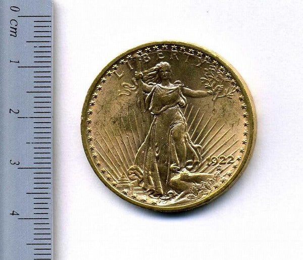アメリカ　1922年　20ドル金貨　立像 - 野崎コイン
