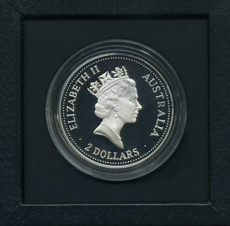 オーストラリア　ワライカワセミ　2ドル銀貨　1993年 - 野崎コイン