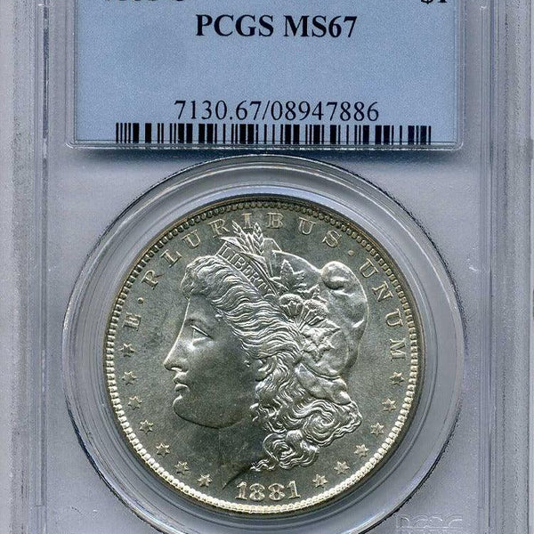 アメリカ 1ドル銀貨 モルガン 1881-S PCGS MS67 – 野崎コイン