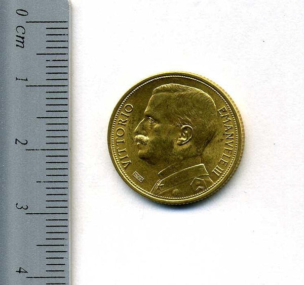イタリア　20リレ金貨　ヴィットーリオ・エマヌエーレ3世　コインコレクターの王様 - 野崎コイン
