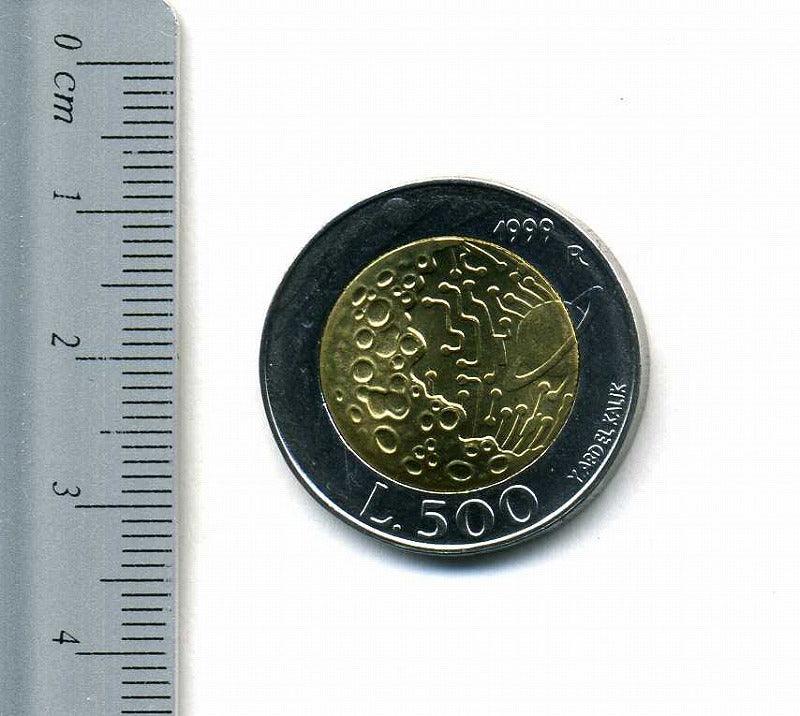 サンマリノ　500LIRE　バイカラ―貨　1999年 - 野崎コイン