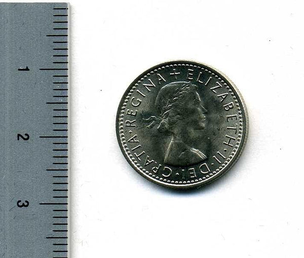 イギリス 6ペンス白銅貨　幸運の6ペンス　極美品 - 野崎コイン