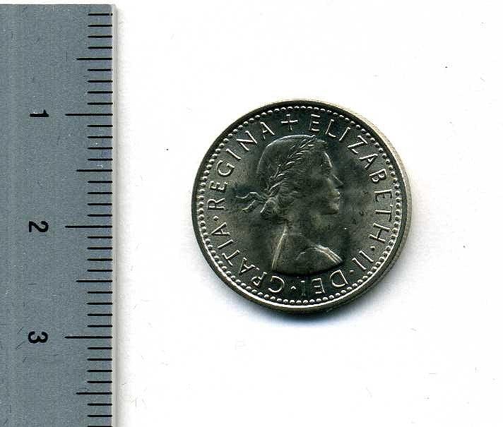 イギリス 6ペンス白銅貨　幸運の6ペンス　極美品 - 野崎コイン
