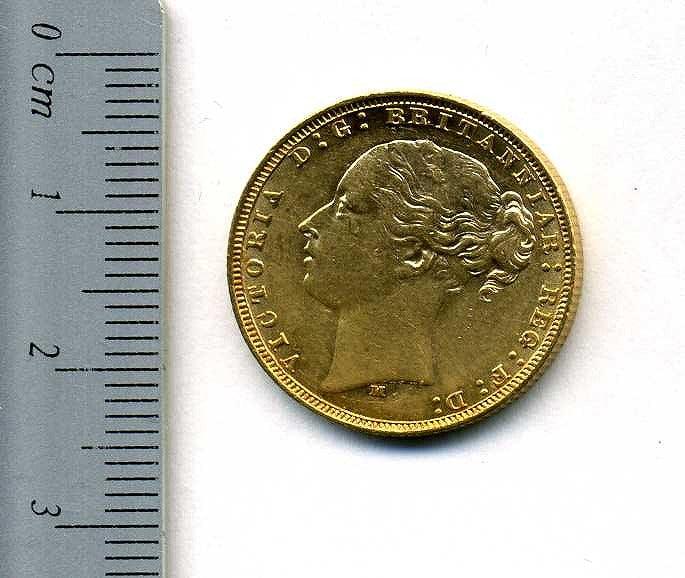 オーストラリア　ソブリン金貨　1878年M
