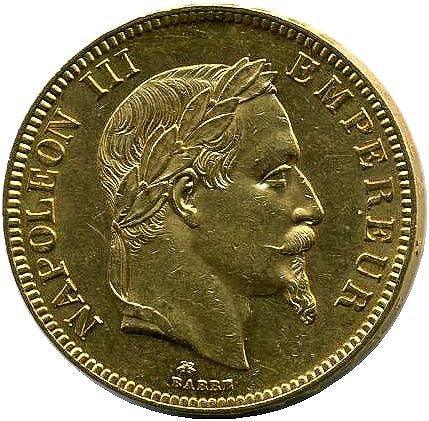 フランス ナポレオン 100フラン金貨 有冠 1869年A 極美 - 野崎コイン
