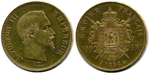フランス　100フラン金貨　ナポレオン　1856A - 野崎コイン