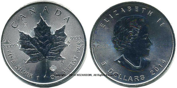 カナダ メイプルリーフ銀貨 2014 5ドル - 野崎コイン