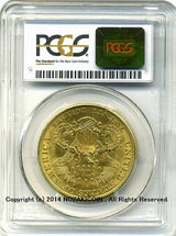 アメリカ　20ドル金貨　リバティヘッド　1904年　未使用　PCGS　MS62+ - 野崎コイン