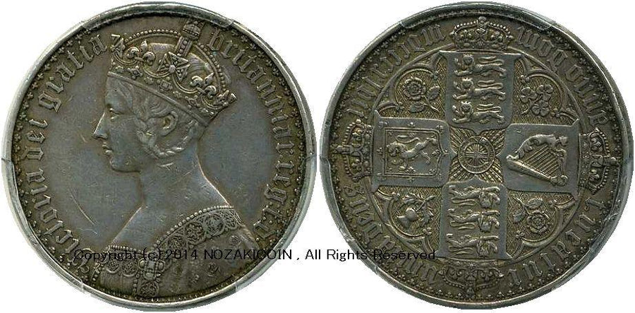 イギリス ゴチッククラウン銀貨 1847年 UNDECIMO PCGS PR45 – 野崎コイン