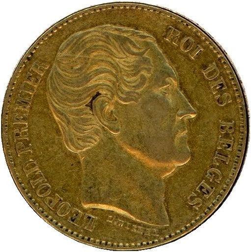 ベルギー 20フラン金貨 1865 レオポルド1世 – 野崎コイン