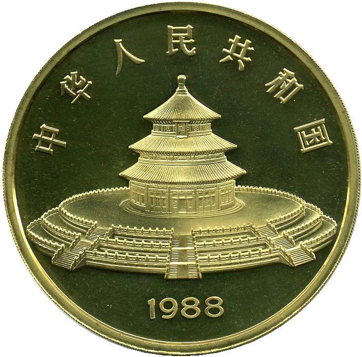 パンダ金貨　1988年　1/2オンス　純金　15.5ｇ　S25545