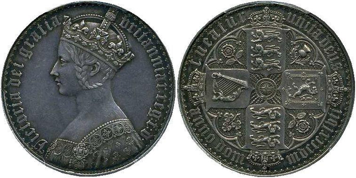 イギリス ゴチッククラウン銀貨 1847年 Plain Edge PCGS PR55 – 野崎コイン