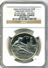 スイス 射撃祭 50フラン銀貨 2004 Fribourg NGC PF69 ULTRA CAMEO - 野崎コイン