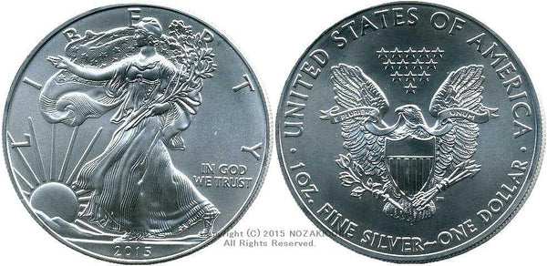 アメリカ　1ドル銀貨　イーグル　2015年 - 野崎コイン