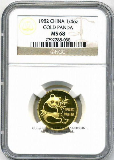 中国パンダ金貨 2007年中華人民共和国パンダ金貨/MS68/NGC 極美品希少 中国 パンダ金貨 1982年 1-4oz 未使用 NGC MS68 – 野崎コイン