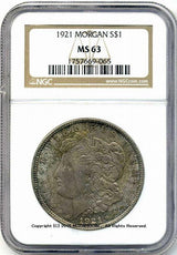 アメリカ　1ドル銀貨　1921年　NGC MS63 - 野崎コイン