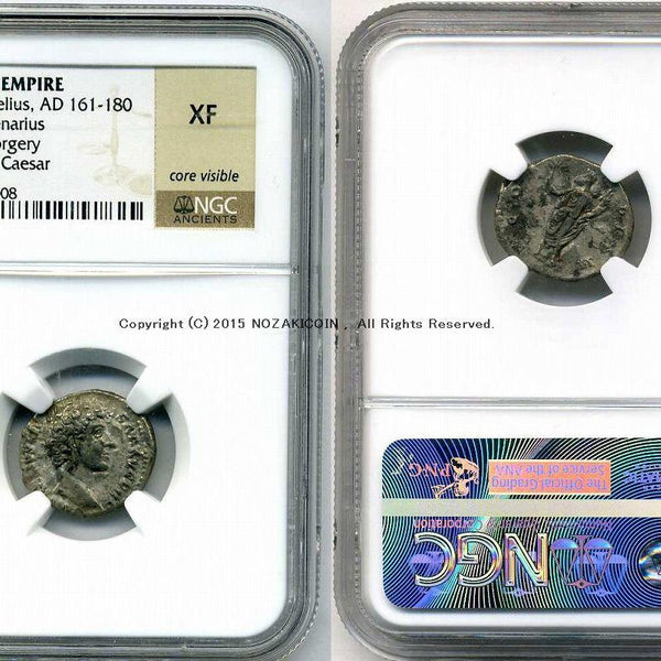 古代ローマ マルクス・アウレリウス デナリウス銀貨 NGC XF – 野崎コイン