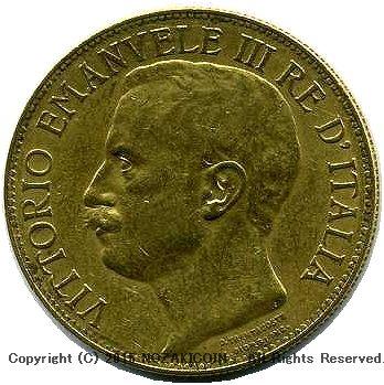 イタリア　50リレ金貨　建国50周年記念　1911年 - 野崎コイン