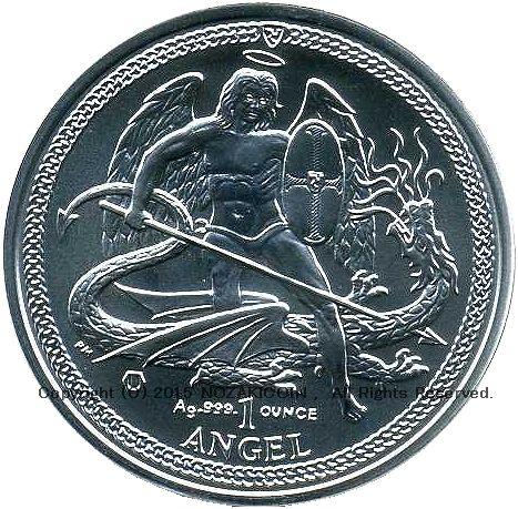 マン島　エンゼル銀貨　1オンス　2015年 - 野崎コイン