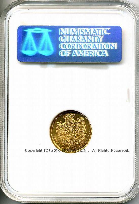 Danish Frederick VIII 10 Krona Gold Coin 1909 NGC MS65 024 – 野崎