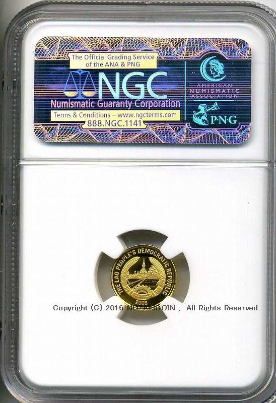 ラオス　ブッダ　10000キップ金貨　2006　NGC PF70　021 - 野崎コイン