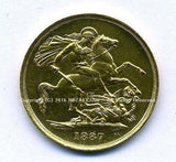 イギリス　ヴィクトリア女王　ジュビリー　2ポンド金貨　1887年　Cleaning - 野崎コイン