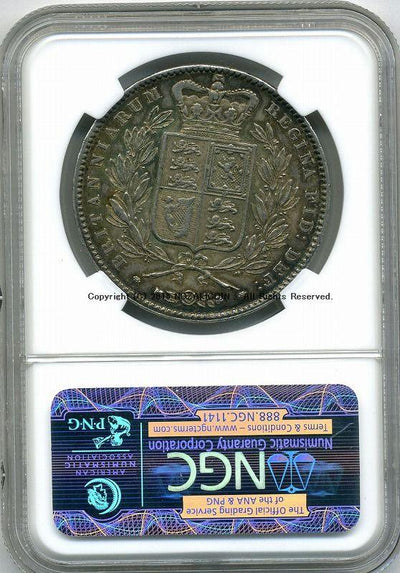 イギリス ヴィクトリア クラウン銀貨 ヤングヘッド1845年 NGC AU53 – 野崎コイン