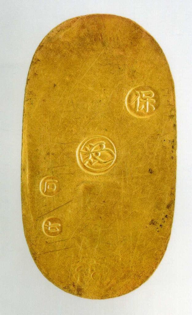 天保小判金 背刻印 石七 鑑定書付 623 – 野崎コイン