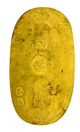 享保小判は正徳4年～元文元年(1714～1736)まで鋳造されました。  品位は金861 / 銀139 量目17.78g です。  偶然大吉小判  鑑定書・桐箱付き。