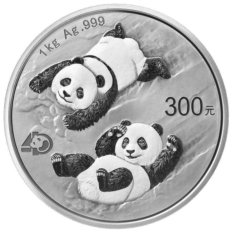 中国 パンダ銀貨 40周年記念 2022年 300元 未使用 – 野崎コイン