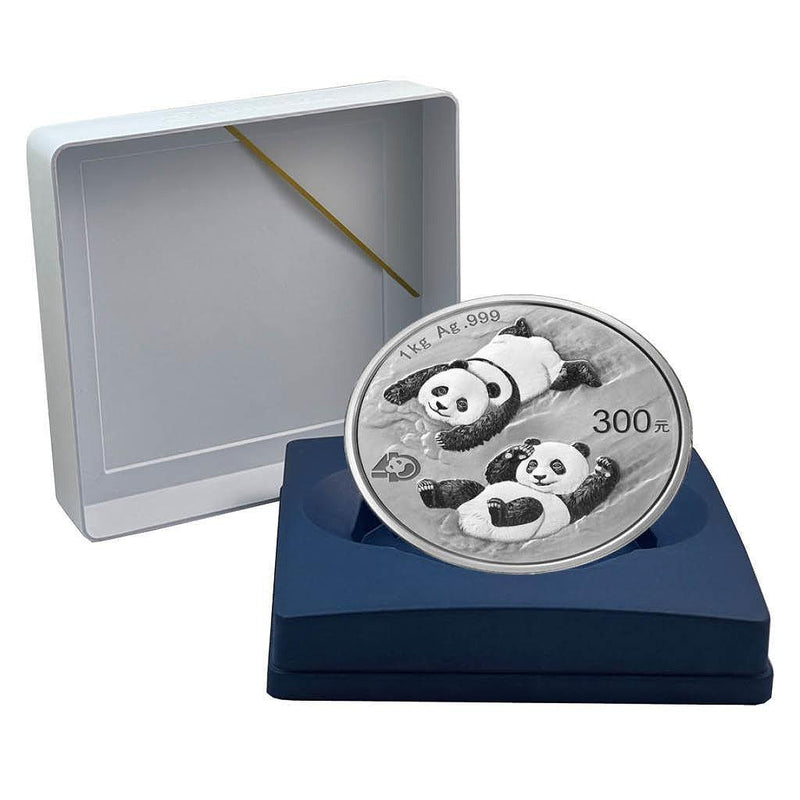 中国 パンダ銀貨 40周年記念 2022年 300元 未使用 – 野崎コイン
