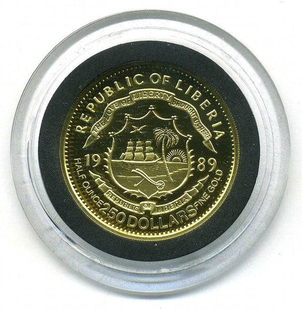 リベリア　昭和天皇の金貨　１９８９年 - 野崎コイン