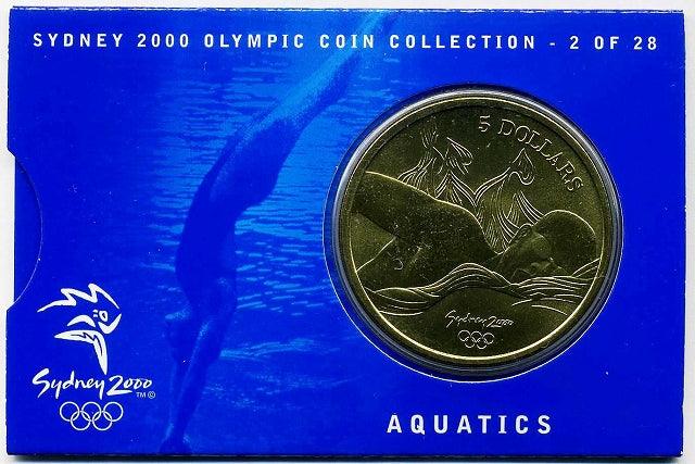 オーストラリア　シドニーオリンピック５ドル黄銅貨　水泳 - 野崎コイン