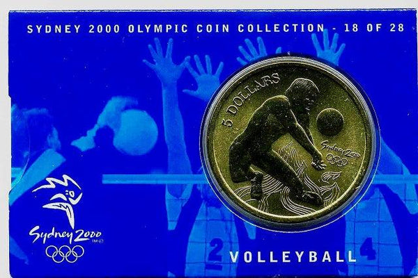 オーストラリア　シドニーオリンピック５ドル黄銅貨　バレーボール - 野崎コイン
