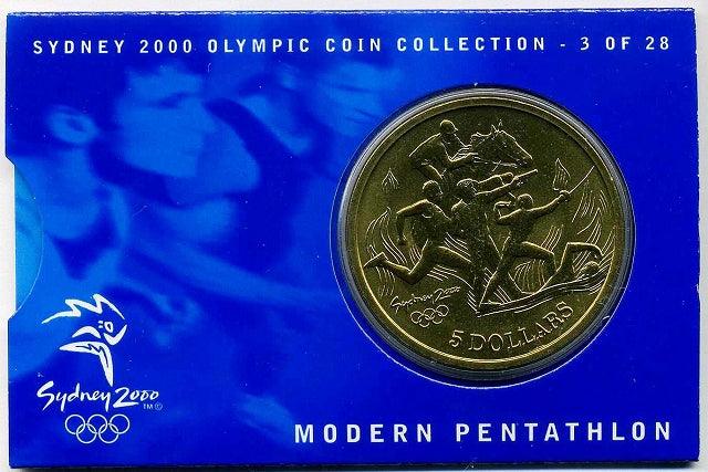 オーストラリア　シドニーオリンピック５ドル黄銅貨　近代５種競技 - 野崎コイン