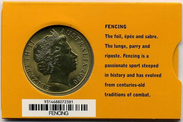 オーストラリア シドニーオリンピック5ドル黄銅貨 フェンシング