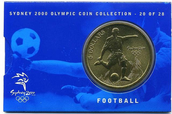 オーストラリア　シドニーオリンピック５ドル黄銅貨　サッカー - 野崎コイン