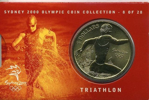 オーストラリア シドニーオリンピック5ドル黄銅貨 トライアスロン