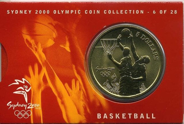 オーストラリア　シドニーオリンピック５ドル黄銅貨　バスケット - 野崎コイン